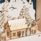 HOMCOM Christmas Advent Calendar with 24 Countdown Drawers and LED Lights - Red-Material: MDF 