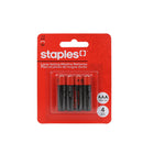 Staples Tech AAA Alkaline Battery - 4 Pack-Battery Size: AAA Battery