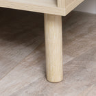 HOMCOM Modern Nightstand with Drawer and Open Shelf - Natural Wood - Set of 2-Assembly required
