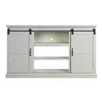 Manhattan Comfort Myrtle 60" Traditional TV Stand - Cream Oak-Traditional Barnlike Free Standing TV Stand for Living Room and Bedroom use