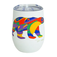 Oscardo Dawn Oman Alpha Bear Indigenous Art Tumbler-Authentic Indigenous art tumblers by Oscardo featuring designs from First Nations, Inuit, and Métis artists across Canada