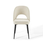Modway Rouse Upholstered Fabric Dining Side Chair - Black/Beige-8