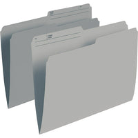 Staples 1/2 Cut File Folders - Letter Size - Grey - 100 Pack-Use to colour-code your files for better organization and efficient access to information