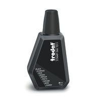 Trodat 7011 Premium Stamp Pad Ink - 28mL Bottle - Black-Nontoxic, water-based ink to re-ink a stamp pad