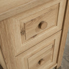 Sauder Hillmont Farm L-Desk - Timber Oak-Finished on all sides for versatile placement