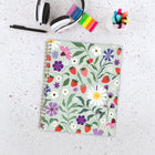 Mead 2026-27 Fruit & Floral Weekly/Monthly Hard Cover Planner - 11" x 9"- Multicolour - Bilingual-One month per 2 page spread has open daily blocks, a notes section and past/future month reference calendars