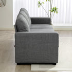 HOMCOM 3 Seater Sofa with Deep Seat - Dark Grey-Enjoy a quick 20-minute setup with our easy-to-assemble design