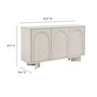 Modway Flux 55" Arched 3-Door Sideboard - White Wash-Arched Door Design