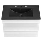 Modway Render 30" Wall-Mount Bathroom Vanity - White/Black-9