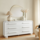 Modway Bellamy Curved 6-Drawer Dresser - White Matte-Rounded Silhouette