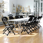 Flash Furniture Kids Plastic Folding Chair - Black - 10 Pack-Lightweight Design