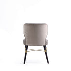 Manhattan Comfort Strine 21.65" Modern Velvet and Leatherette Upholstered Dining Chair - Dark Taupe - Set of 2-22.83" L x 23" W x 33.07" H