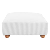 Zuo Tayte Ottoman - White-Rubberwood leg