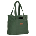 General Supply Goods + Co Canvas Tote - Green-Three exterior pockets for quick-access storage