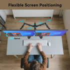 ShoppingAll Dual LCD LED Monitor Mount Stand with 2 Adjustable Arms for 13"-32" Monitors - Black-5
