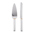 Splash 2 Piece Silver Cake Server Set-5