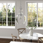 Hudson&Canal Verona 11" Wide Pendant with Glass Shade - Brushed Nickel/Clear-Handcrafted brushed nickel finish is applied to the globe metal base