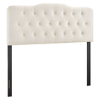 Modway Annabel Stain-Resistant Performance Velvet Queen Headboard - Alabaster-Stain-Resistant Performance Velvet