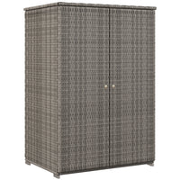 Outsunny Wicker Outdoor Storage Cabinet with Shelves-A drawer and three shelves for organized outdoor storage the middle shelf is removable