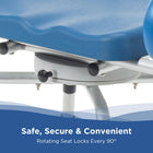 Journey SoftSecure Rotating Shower Chair with Microban-Tool free assembly with adjustable legs and non slip rubber feet for a secure fit