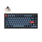 Keychron V1 Max RGB Wireless Mechanical Keyboard - Brown Switch - 75% Layout with Knob - Carbon Black-Exceptional Connectivity: Seamlessly switch between devices with the 2.4 GHz wireless connection or Bluetooth 5.1, offering rapid response times and multitasking capabilities across your computer, phone, and tablet.