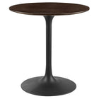 Modway Lippa 28" Round Wood Dining Table - Black Cherry Walnut-Modern Dining Table