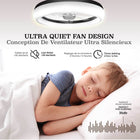 Bell+Howell CannonX Low Profile 19.7" Ceiling Fan with Lights and Remote - Black-Reversible motor pushes cool air down in the summer and circulates warm air in the winter to help improve energy efficiency