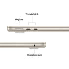 Apple MacBook Air 13" - M5 - 10-core CPU - 512 GB SSD - 16 GB Unified Memory - Starlight-Connect It All - MacBook Air features two Thunderbolt 4 ports, a MagSafe charging port, a headphone jack - as well as the Apple N1 wireless chip for Wi-Fi 7 and Bluetooth 6. And it supports up to two external displays