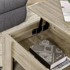 HOMCOM Lift Top Coffee Table with Hidden Storage Compartment and Shelf - Grey-Colour: Grey