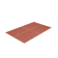 Edgewood Competitor Series Light Grease Resistant Open Top Anti-Fatigue Mat - 3' W x 5' L x 9/16" D - Burnt Orange-Medium Duty