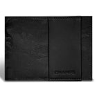 Champs Camo Leather Center Wing Wallet - Black-Leather Center wing wallet in gift box