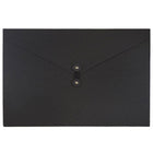 JAM Paper Kraft Button and String Tie Portfolio Large - 9 1/4 x 14 x 3/8 - Black Recycled-Black Kraft Portfolio with Button & String Closure