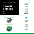 CIG Canon GPR-55C Remanufactured Toner Cartridge - Standard Yield - Cyan-Page Yield: 60000