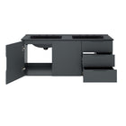 Modway Vitality 48" Double Sink Bathroom Vanity - Grey/Black-8" Centerset Faucet Holes