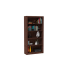 Manhattan Comfort Olinda 35.63" Mid-Century Modern Bookcase - Nut Brown-Space for books, photos, trophies and/ or collector items