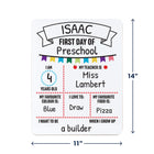 Quartet First Day of School Dual‑Sided Reusable Dry Erase Board - 11" x 14"-Dual‑Sided Layout: English on one side, French on the other