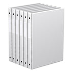 Davis Group Premium Economy Binder - Round Ring - 5/8" - White - 6 Pack-3 Ring Binder
