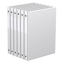Davis Group Premium Economy Binder - Round Ring - 5/8" - White - 6 Pack-3 Ring Binder