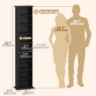 HOMCOM 9-Tier Slim DVD Media Storage Cabinet with Adjustable Shelves - Black-Narrow depth maximizes floor space 