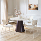 Zuo Zeal Dining Chair - Light Grey/Beige - Set of 4-Dimensions: 22.0" L x 18.7" W x 32.7" H