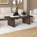 Hudson&Canal Soren 48"W Rectangular Coffee Table - Alder Brown-Finished in wood-look Alder Brown