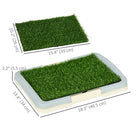 PawHut 18" L Artificial Grass Dog Pee Pad - Blue-Anti-slip pads prevent slipping and sliding 