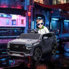 Aosom 12V Chevrolet Tahoe Kids Ride-On Car - Grey-Slow start mechanism for utmost protection of child's safety 