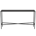 Hudson&Canal Henley 55"W Console Table with Metal Top - Blackened Bronze-Features a metal top