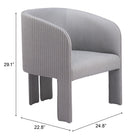 Zuo Hull Accent Chair - Slate Grey-6