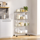 Seville Classics 4-Tier Home Storage Steel Wire Shelving - 30" L x 14" W x 48" H-1 Year Limited Manufacturer Warranty