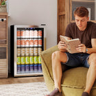 HOMCOM 4.4 cu ft Beverage Fridge - 160 Can Capacity-Digital touch controls let you set the preferred temperature between 39℉ and 57℉