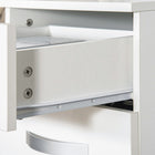 HOMCOM Modern Nightstand with 3 High Gloss Drawers - White - Set of 2-Colour: White