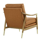 Modway Langford Vegan Leather Accent Armchair - Tan Walnut-7