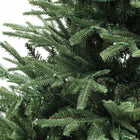 HOMCOM 6' Artificial Christmas Tree with LED Lights and Hinged Tips - Green-Stable steel base provides reliable support